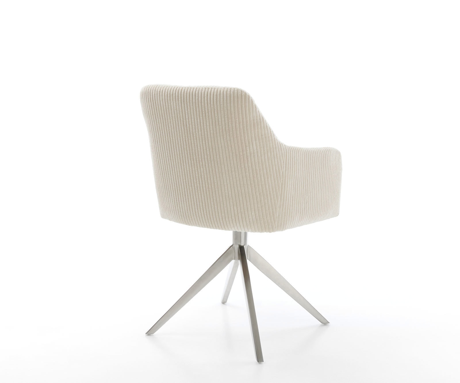 Esszimmerstuhl Greg-Flex Cord Beige Kreuzgestell breit Edelstahl Taschenfederkern 4 Esszimmerstuhl Greg-Flex Cord Beige Kreuzgestell breit Edelstahl Taschenfederkern 4