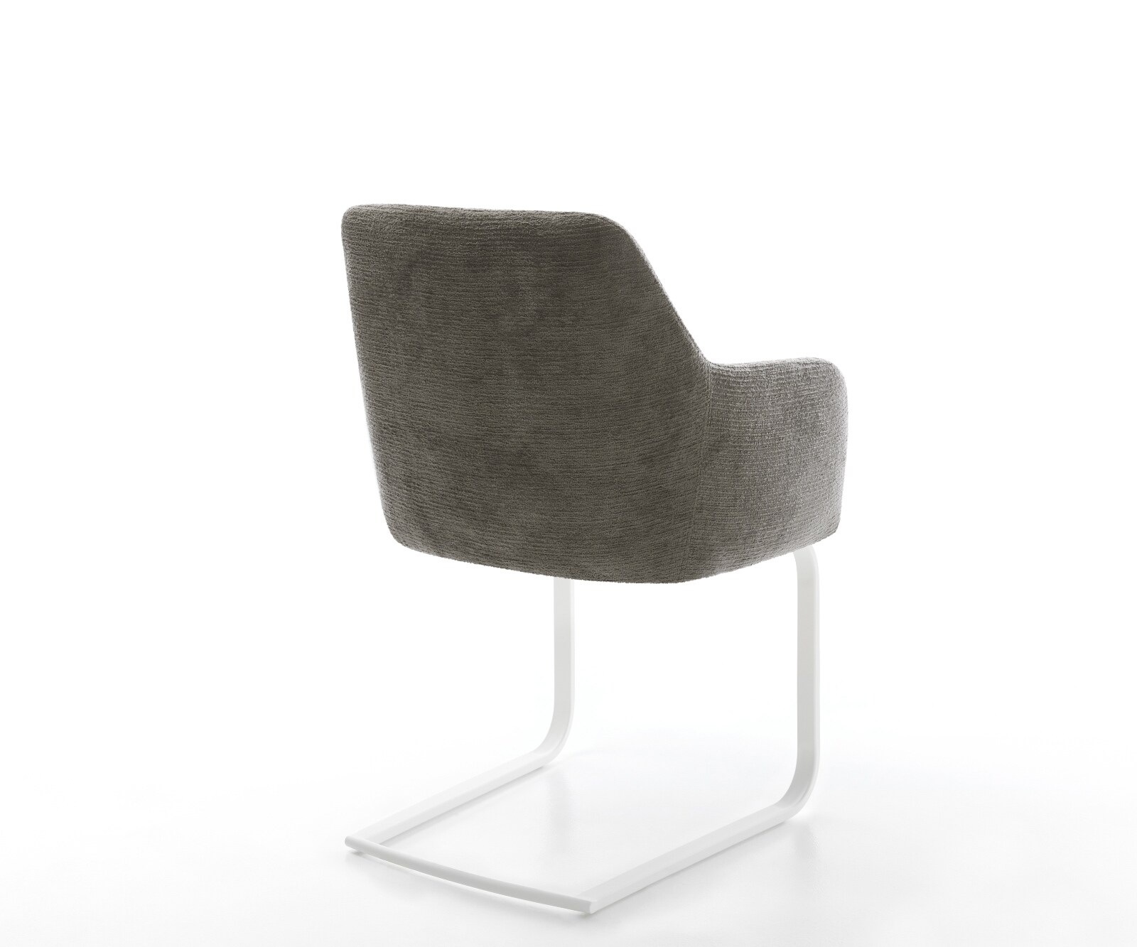 Freischwinger Greg-Flex Bouclé Soft Schlamm Freischwinger flach Weiß Taschenfederkern 5