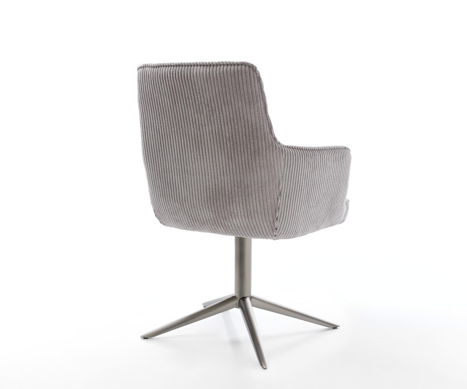 Drehstuhl Heira-Flex mit Armlehnen Cord Silbergrau Fußkreuz Graphit 360° drehbar Wippfunktion Taschenfederkern 4 Drehstuhl Heira-Flex mit Armlehnen Cord Silbergrau Fußkreuz Graphit 360° drehbar Wippfunktion Taschenfederkern 4