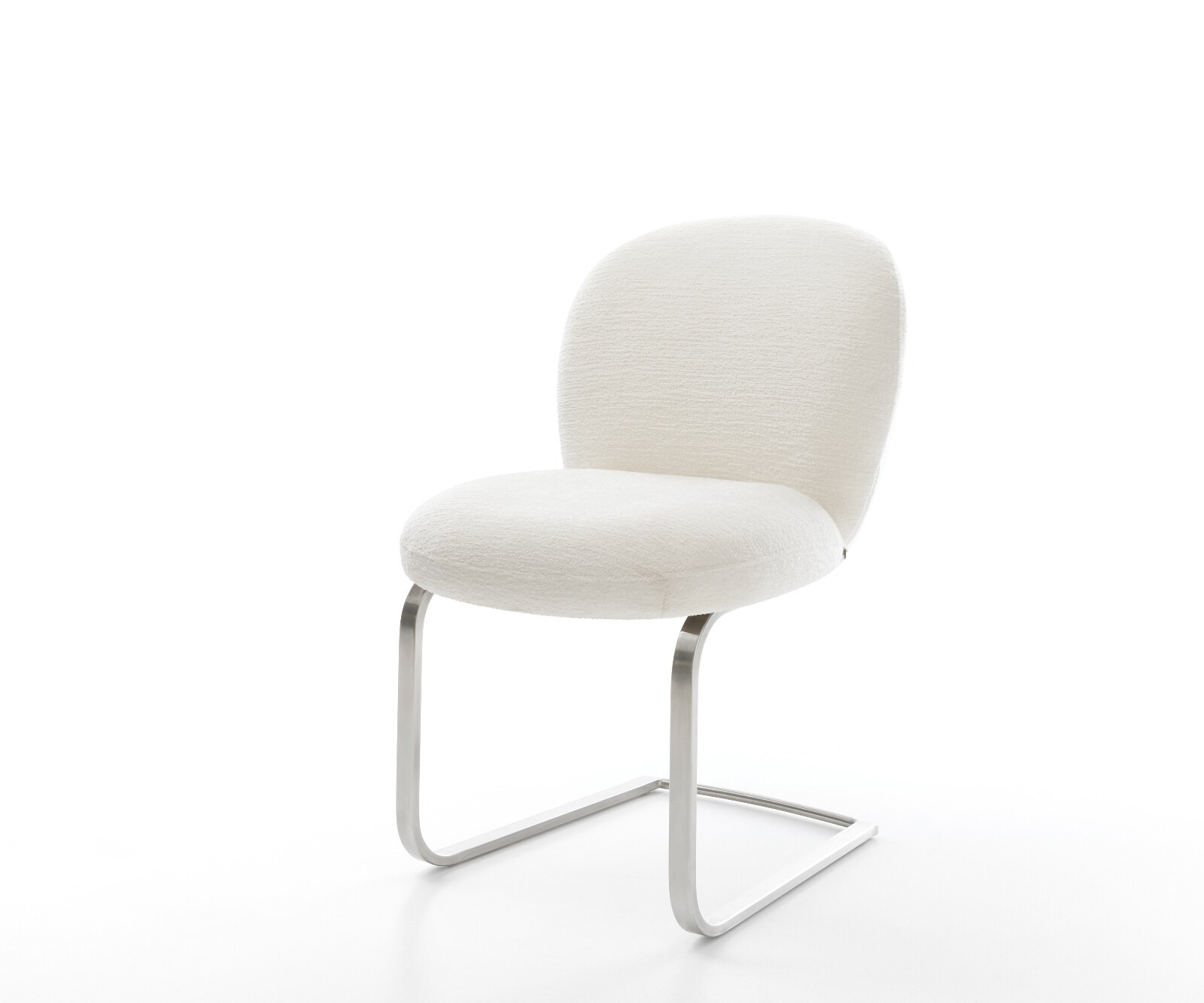 Freischwinger Nube-Flex Bouclé Soft Beige Freischwinger flach Edelstahl Taschenfederkern