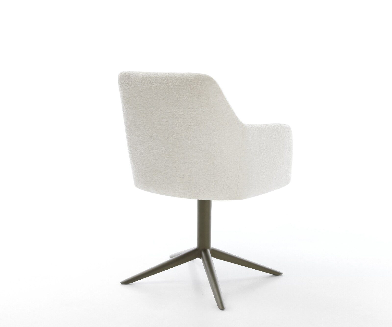 Drehstuhl Greg-Flex Bouclé Soft Beige Fußkreuz Effektfinish Titan 360° drehbar Wippfunktion Taschenfederkern 5