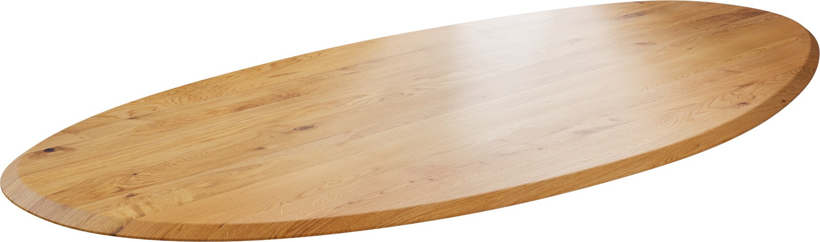 Esstischplatte Edge Oval 280x130x2,5 cm Eiche Natur Flow Edge