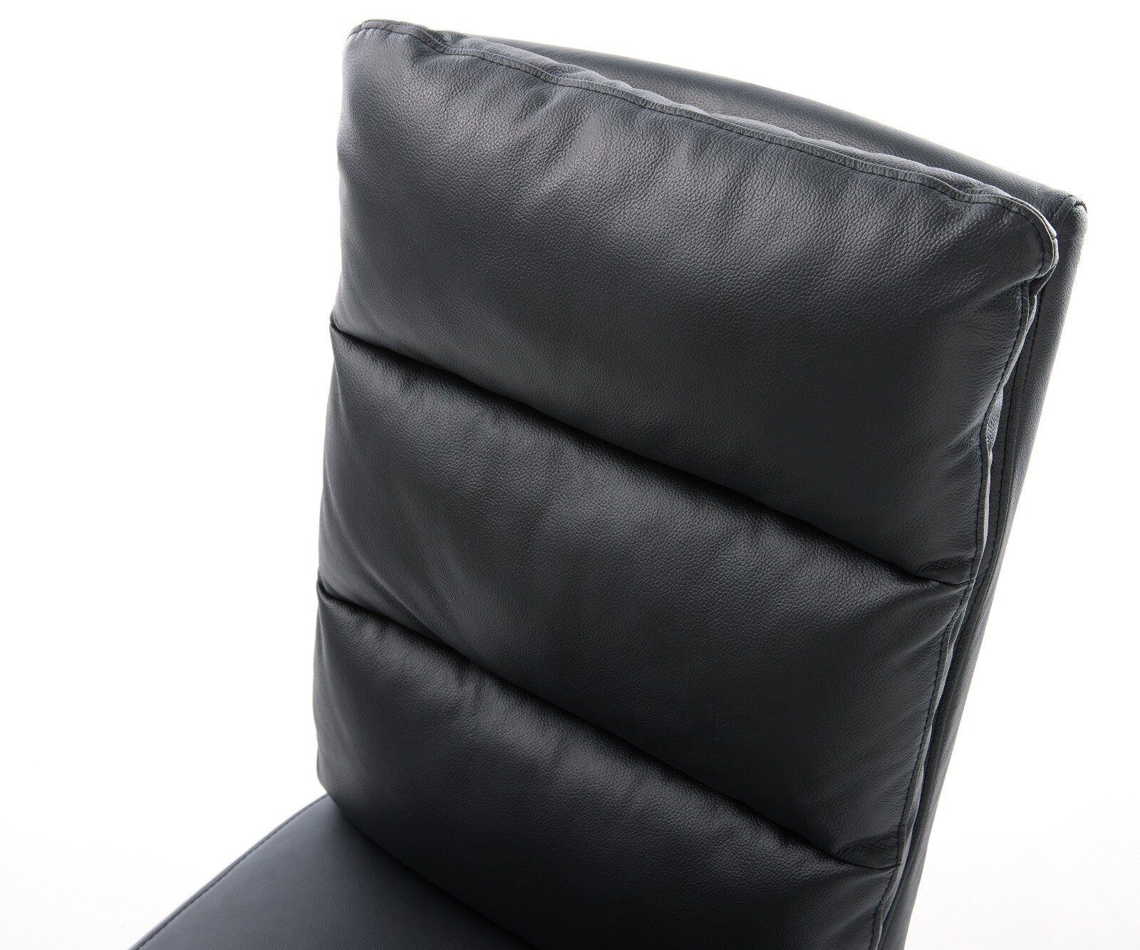 Freischwinger Pela-Flex Echt-Leder Schwarz Freischwinger flach Graphit Taschenfederkern 4