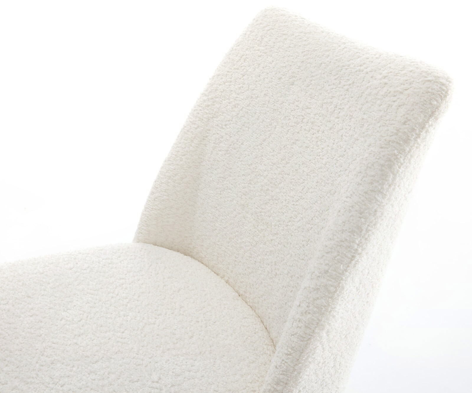 Drehstuhl Elso-Flex Bouclé Weiß Kreuzgestell breit Effektfinish Titan 360° drehbar Wippfunktion Taschenfederkern 4