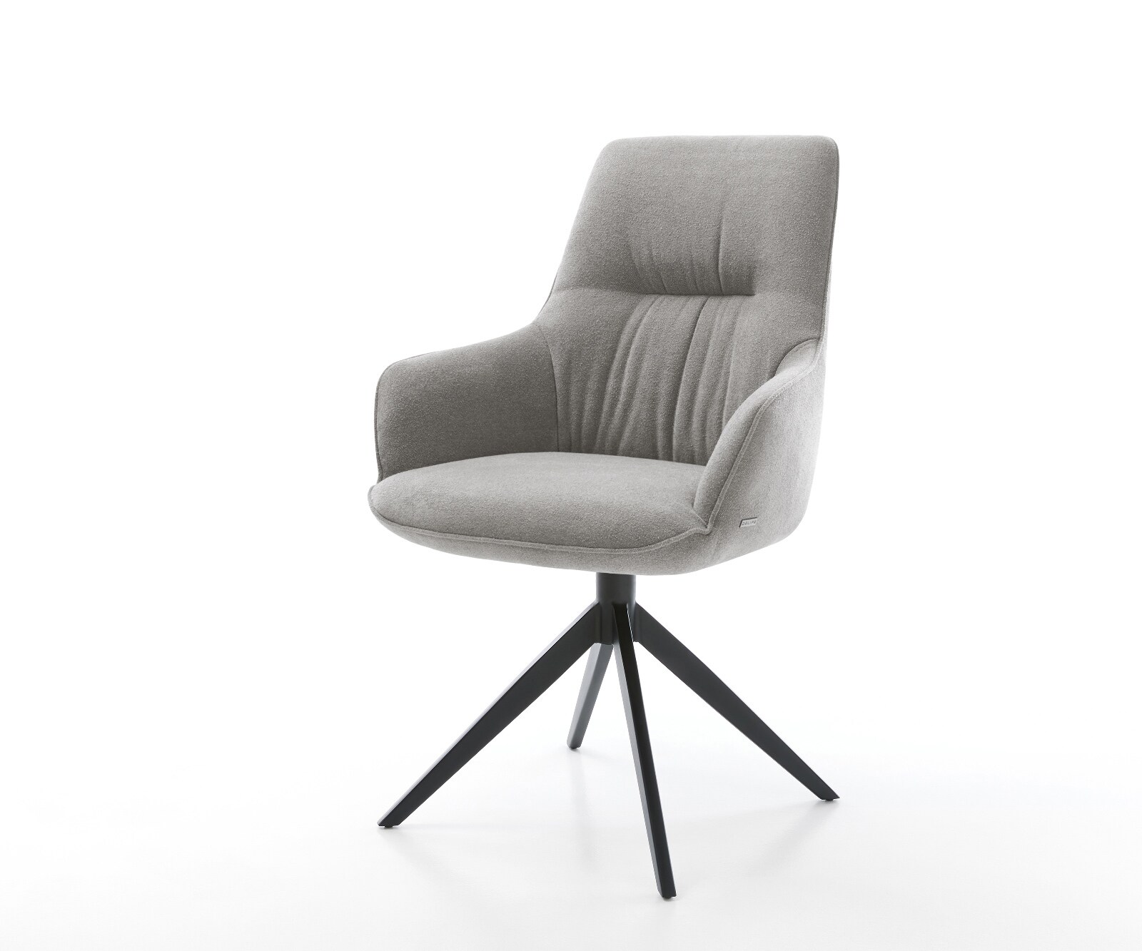 Drehstuhl Zelia-Flex mit Armlehnen Strukturstoff Soft Grau Kreuzgestell bre günstig online kaufen