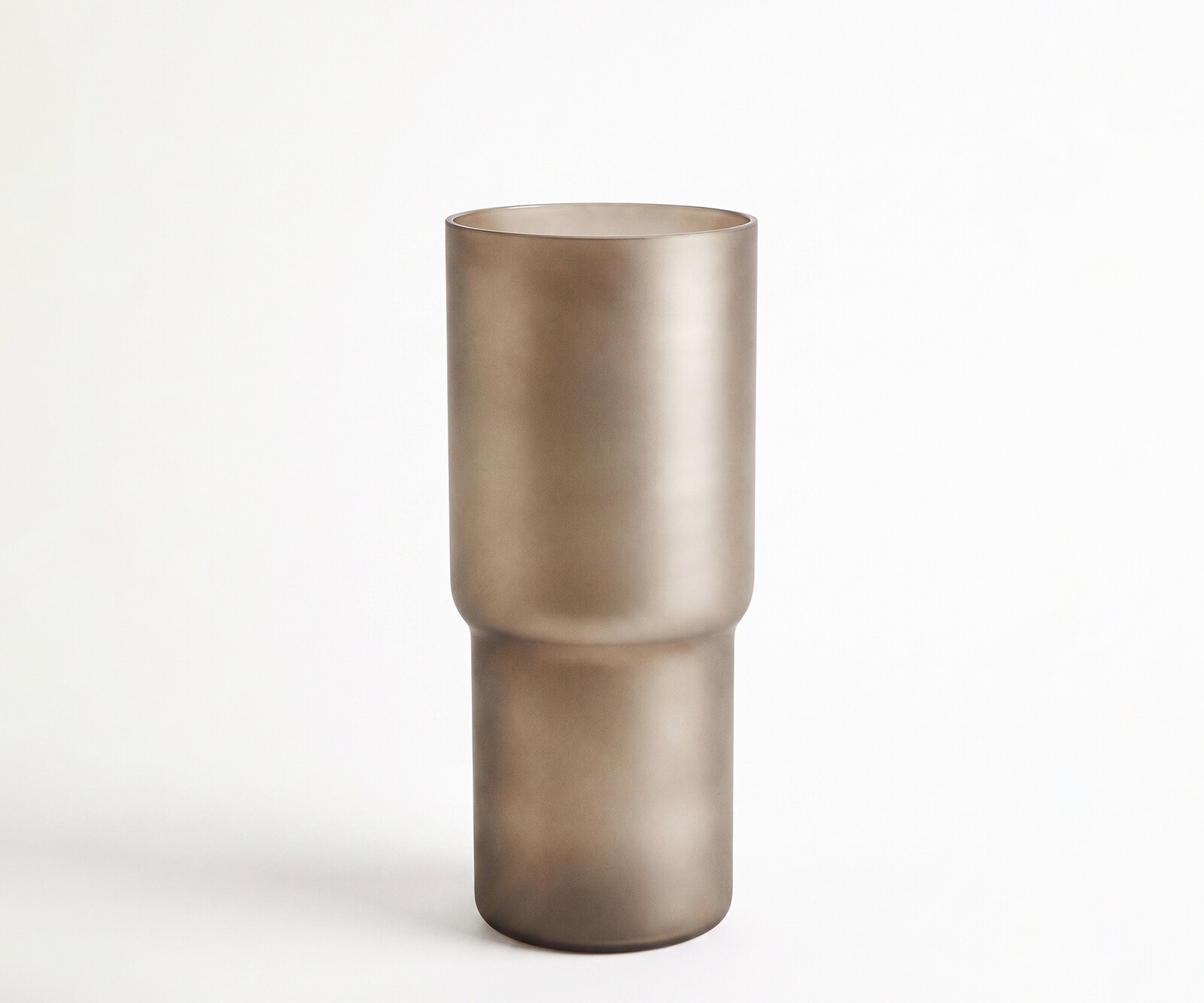 Vase Columna l18 x P18 x H40 cm Verre Opal Soufflé à la bouche