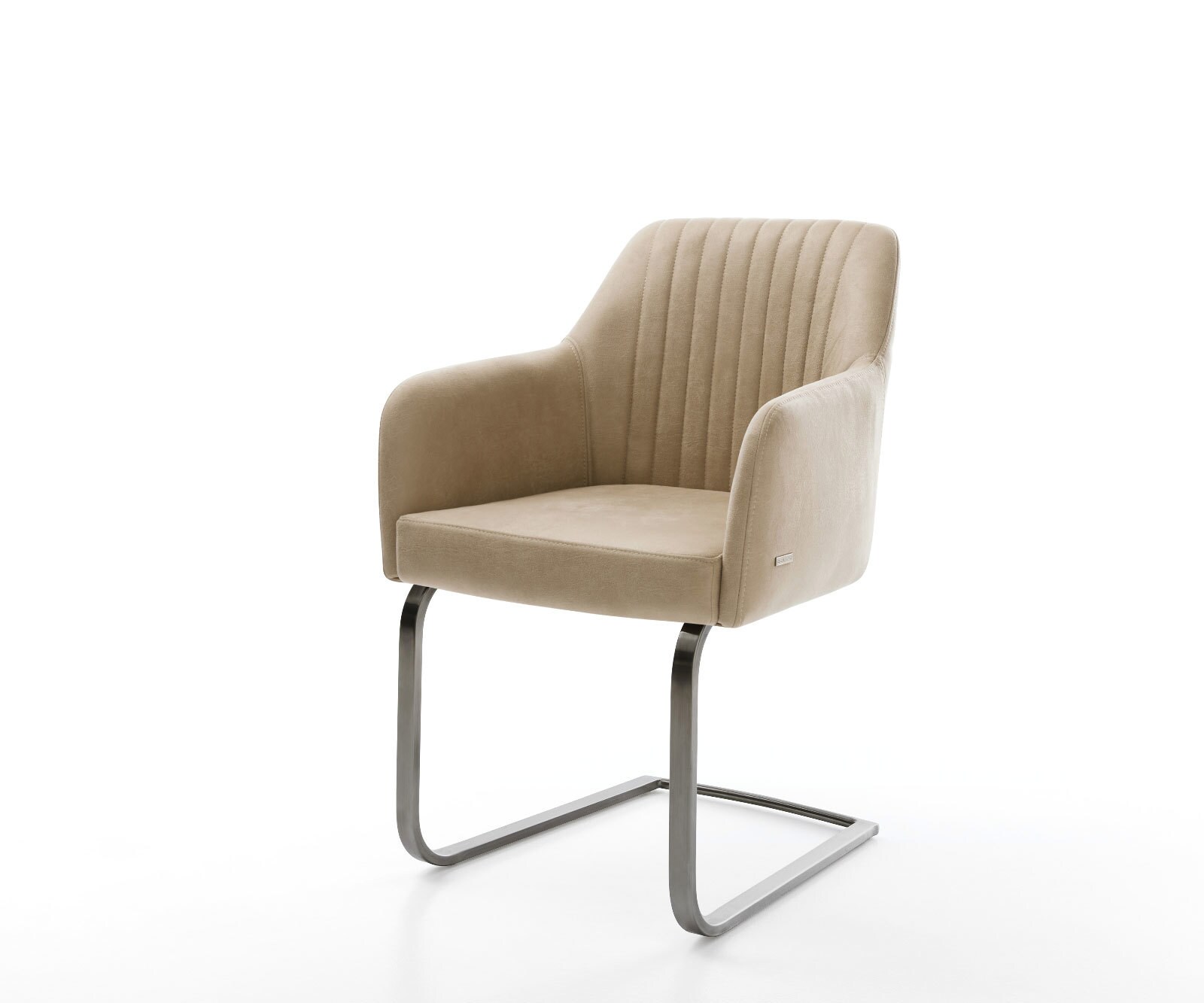 Freischwinger Greg-Flex Mikrofaser Beige Vintage Freischwinger flach Graphi günstig online kaufen