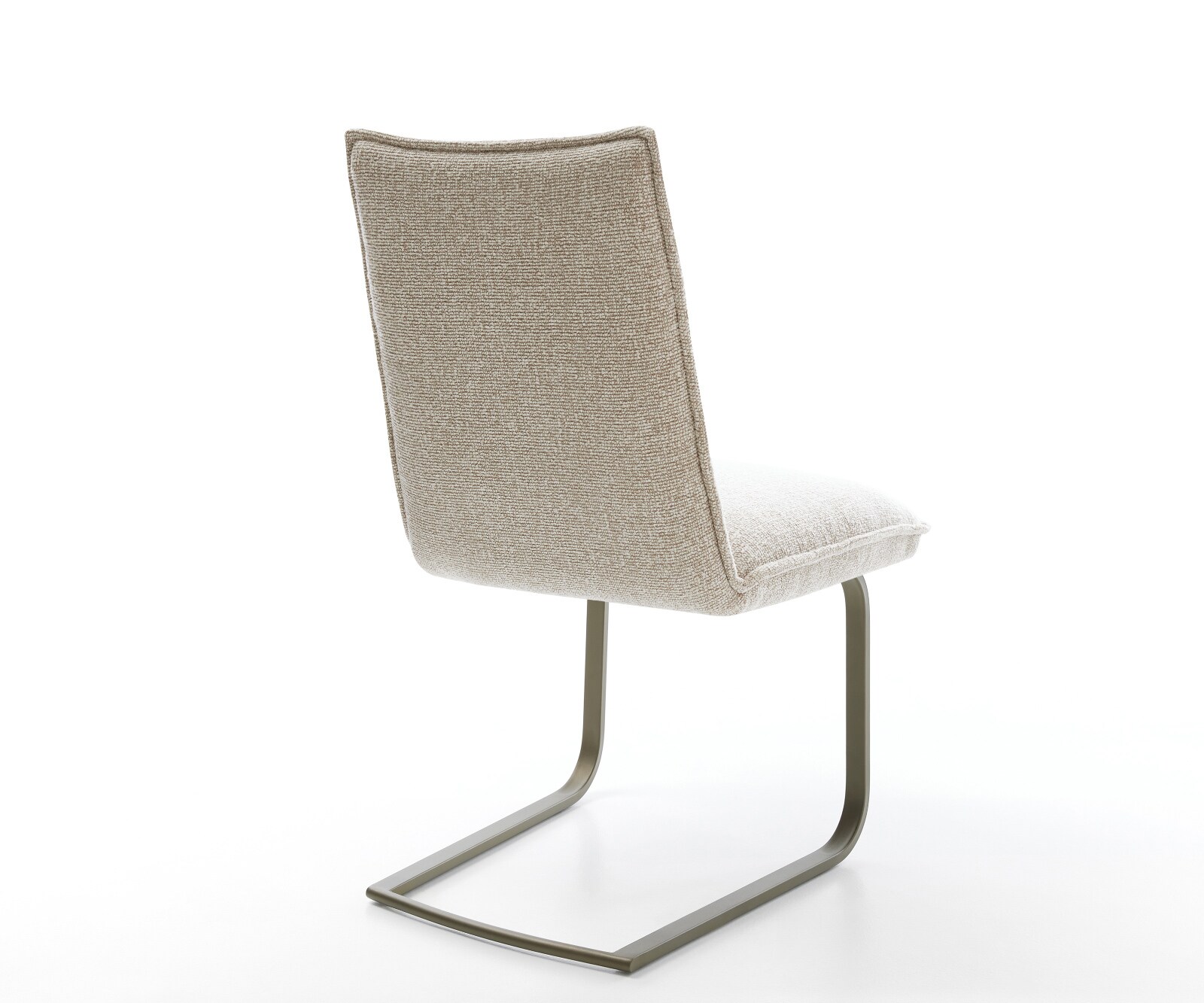 Freischwinger Lelio-Flex Webstoff Soft Beige Freischwinger flach Effektfinish Titan Taschenfederkern 4
