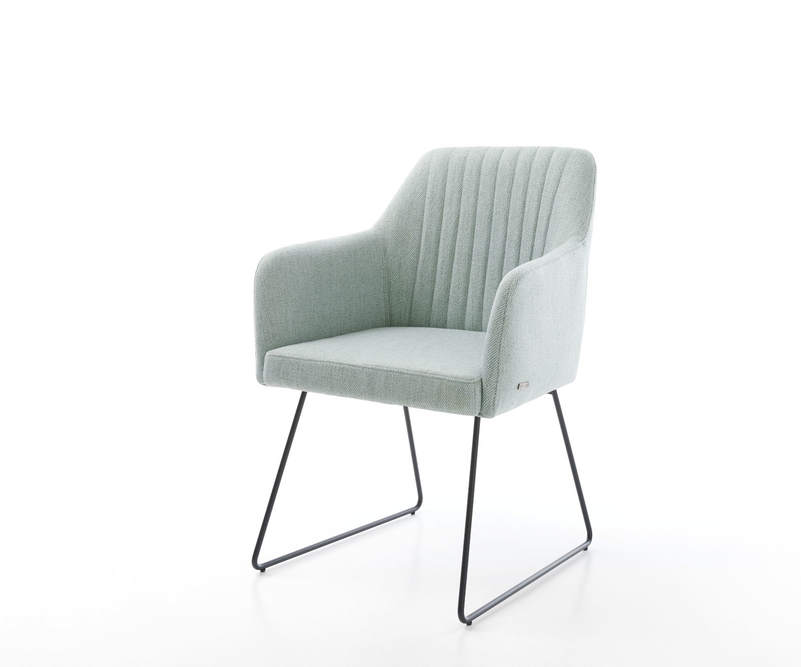 Esszimmerstuhl Greg-Flex Stripes Mint Kufengestell Schwarz Taschenfederkern 1
