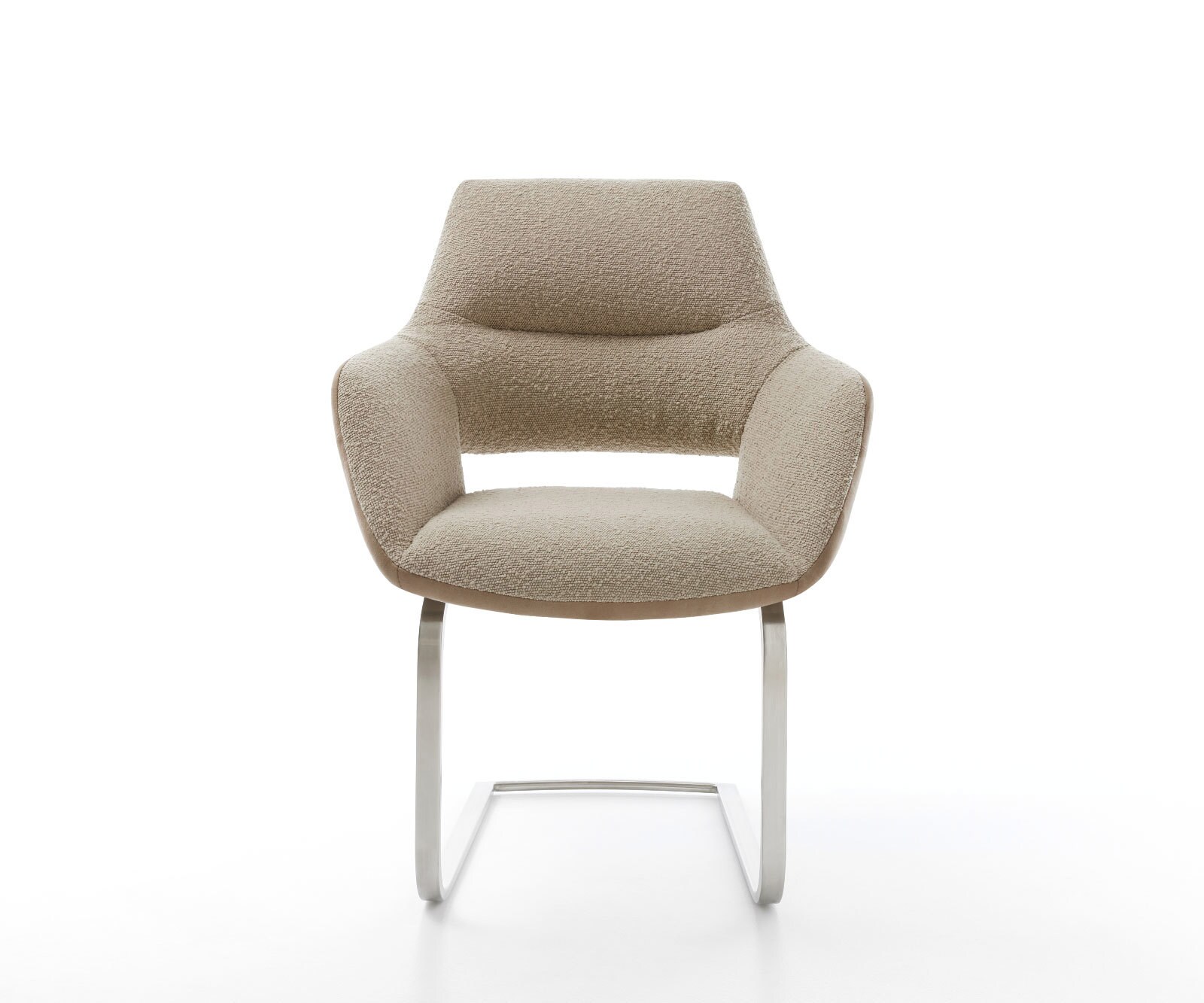 Freischwinger Yago-Flex mit Armlehnen Materialmix Schlamm Freischwinger flach Edelstahl Taschenfederkern 1 Freischwinger Yago-Flex mit Armlehnen Materialmix Schlamm Freischwinger flach Edelstahl Taschenfederkern 1