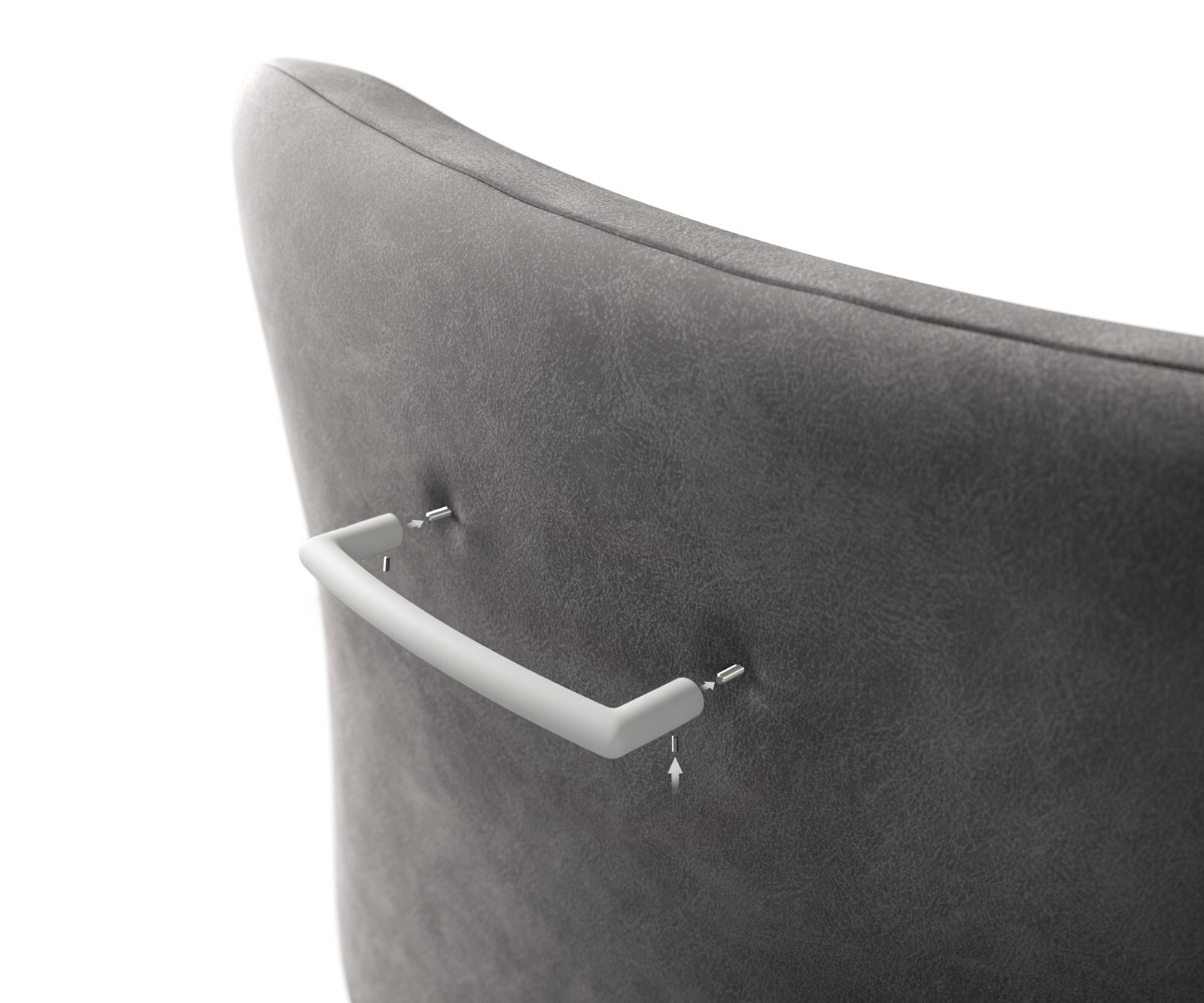 Stuhlgriff Flex-Rund Metall Weiß 3