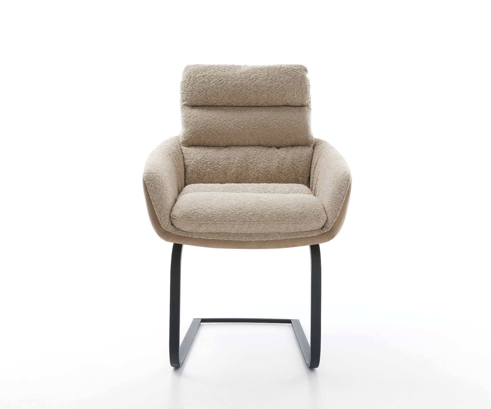 Freischwinger Abelia-Flex mit Armlehnen Materialmix Schlamm Freischwinger flach Schwarz 1 Freischwinger Abelia-Flex mit Armlehnen Materialmix Schlamm Freischwinger flach Schwarz 1