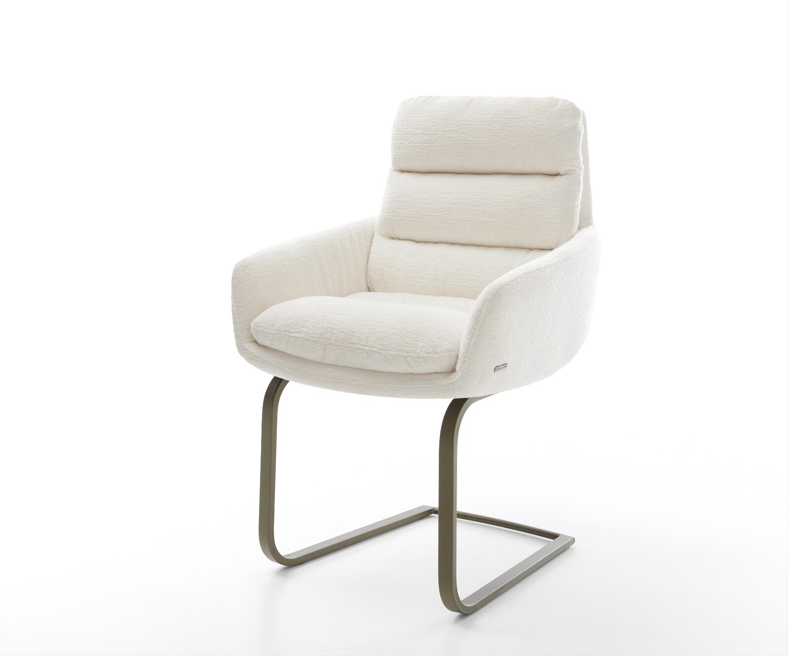 Freischwinger Abelia-Flex mit Armlehnen Bouclé Soft Beige Freischwinger fla günstig online kaufen