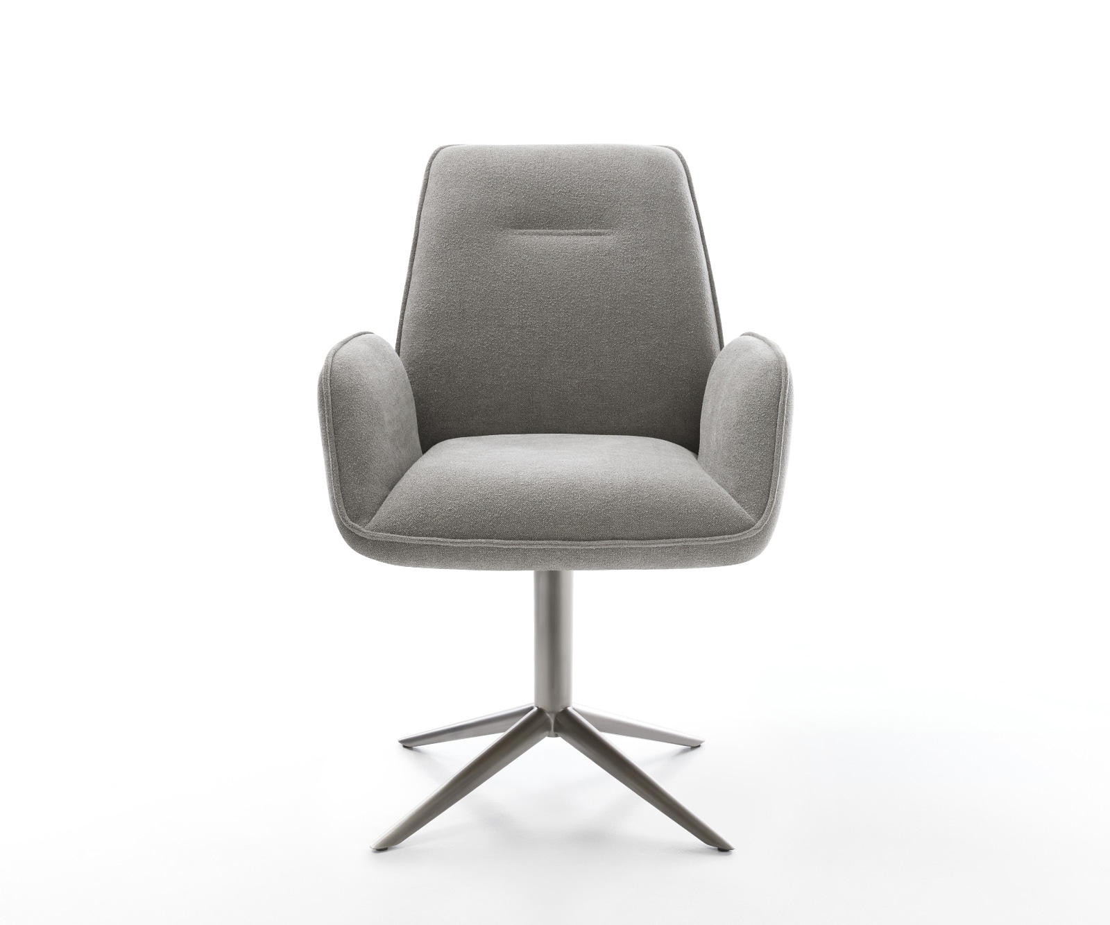 Drehstuhl Zoa-Flex Strukturstoff Soft Grau Fußkreuz Graphit 360° drehbar Wippfunktion Taschenfederkern 1