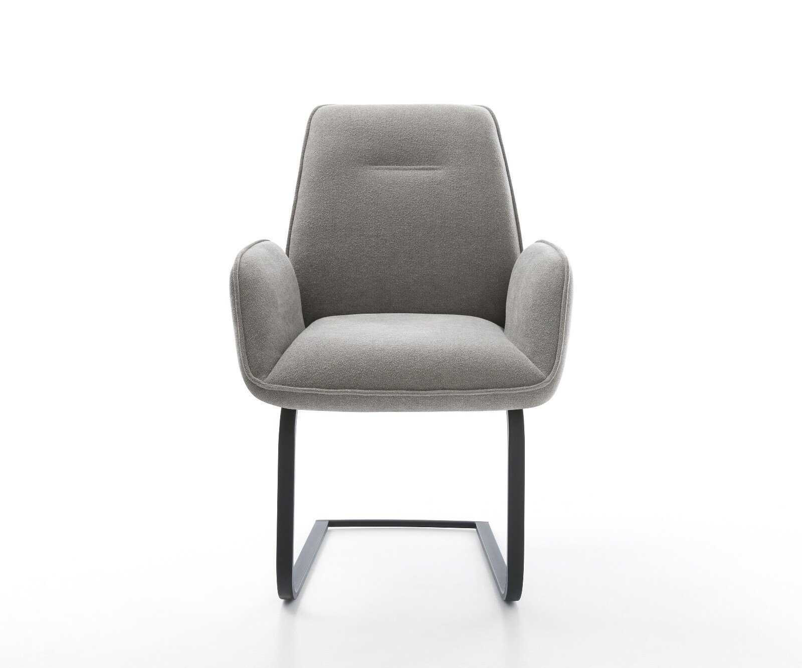 Freischwinger Zoa-Flex Strukturstoff Soft Grau Freischwinger flach Schwarz Taschenfederkern 2