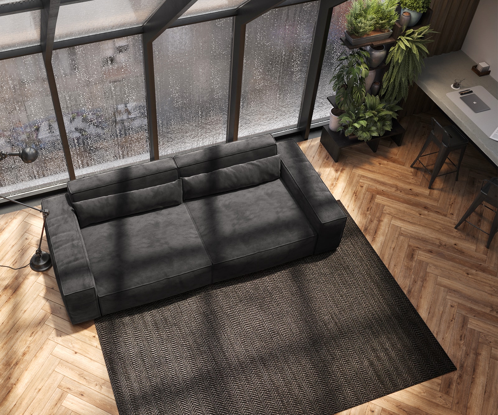 Big-Sofa Sirpio XL 270x130 cm Mikrofaser Schwarz 4 Big-Sofa Sirpio XL 270x130 cm Mikrofaser Schwarz 4