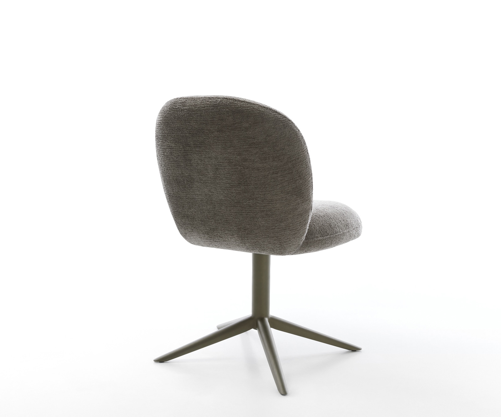 Drehstuhl Nube-Flex Bouclé Soft Schlamm Fußkreuz Effektfinish Titan 360° drehbar Wippfunktion Taschenfederkern 4