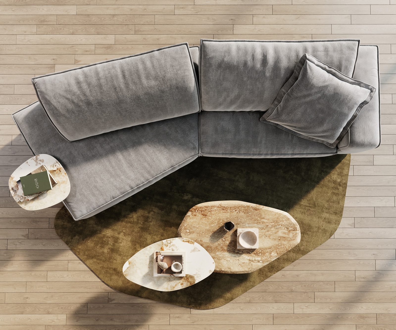 Big-Sofa Snoosh 400x150 cm Strukturstoff Soft Grau Recamiere links 5 Big-Sofa Snoosh 400x150 cm Strukturstoff Soft Grau Recamiere links 5