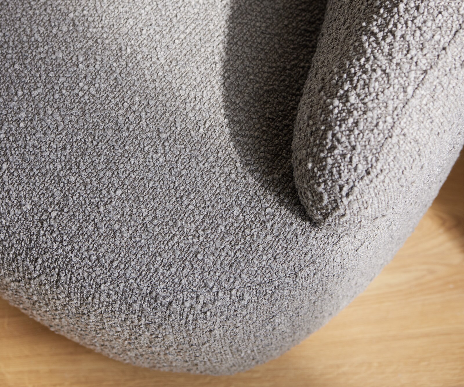 Loungesessel Nova 88x88 cm Bouclé Silbergrau 5