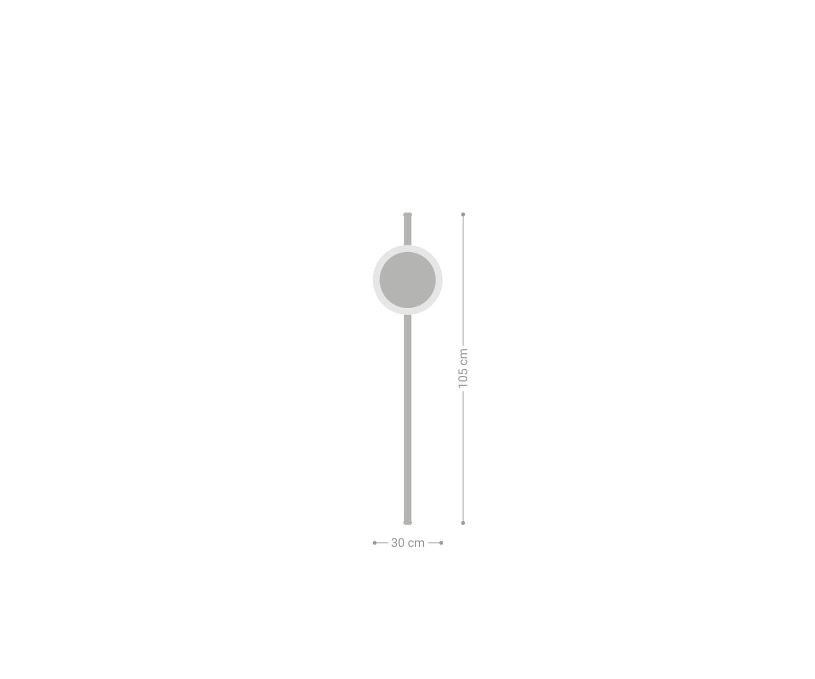 Wandleuchte Indici 105x30 cm schwarz LED 28W 5 Wandleuchte Indici 105x30 cm schwarz LED 28W 5