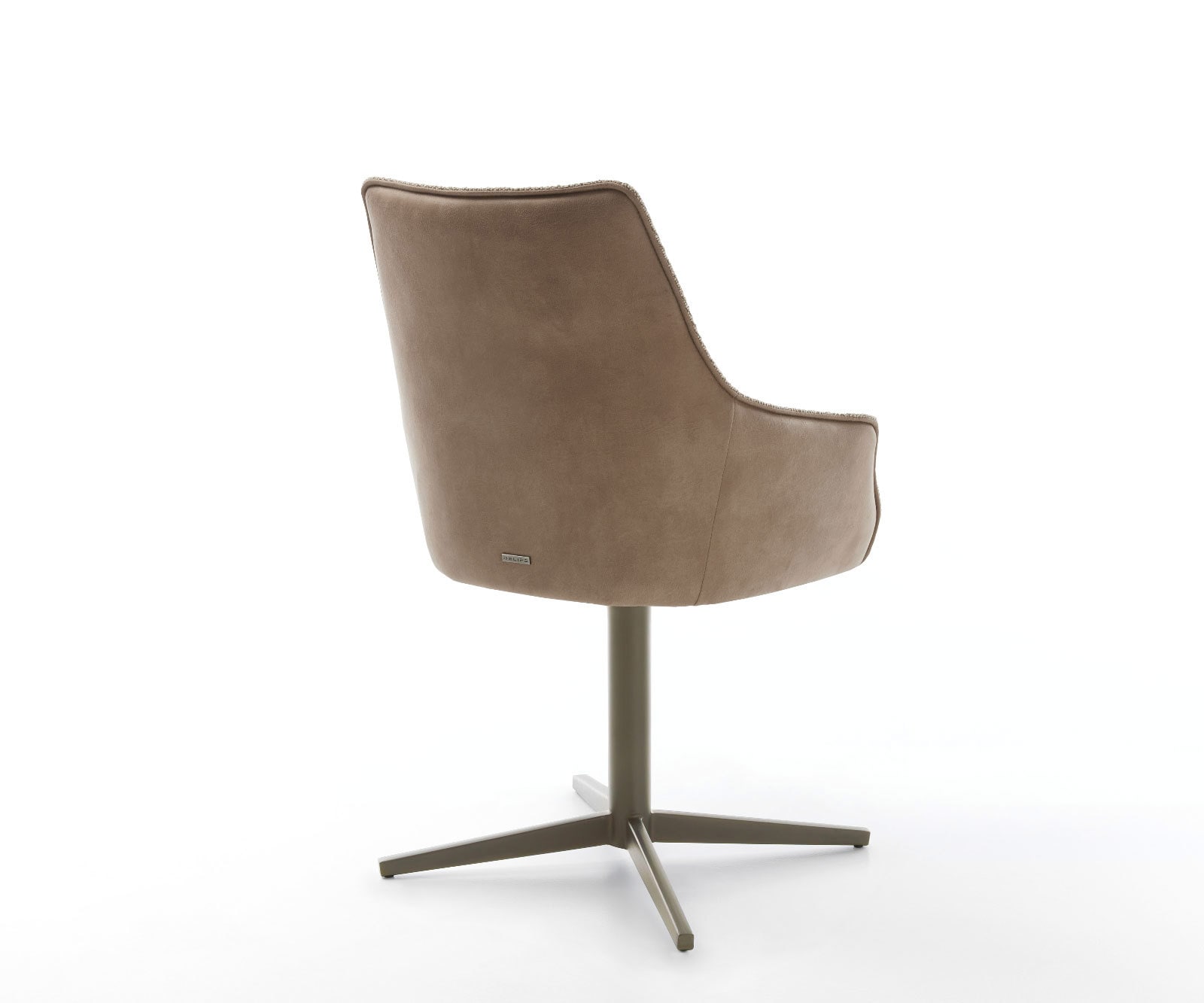 Drehstuhl Alja-Flex mit Armlehnen Materialmix Schlamm Fußkreuz Effektfinish Titan 360° drehbar Taschenfederkern 4