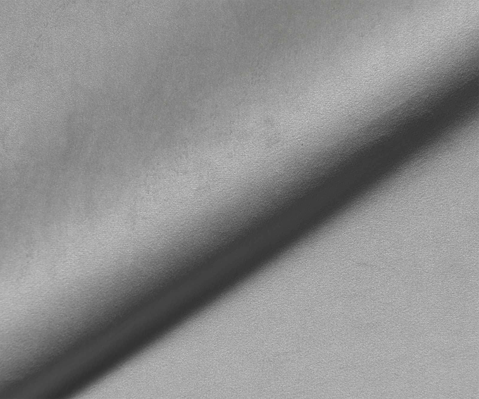 Esszimmerstuhl Zoa-Flex Samt Grau Kreuzgestell breit Edelstahl Taschenfederkern 2