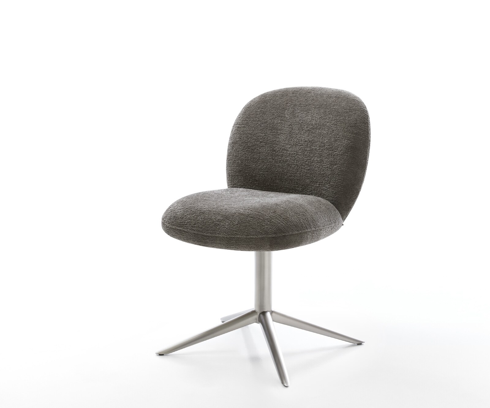 Drehstuhl Nube-Flex Bouclé Soft Schlamm Fußkreuz Edelstahl 360° drehbar Wip günstig online kaufen