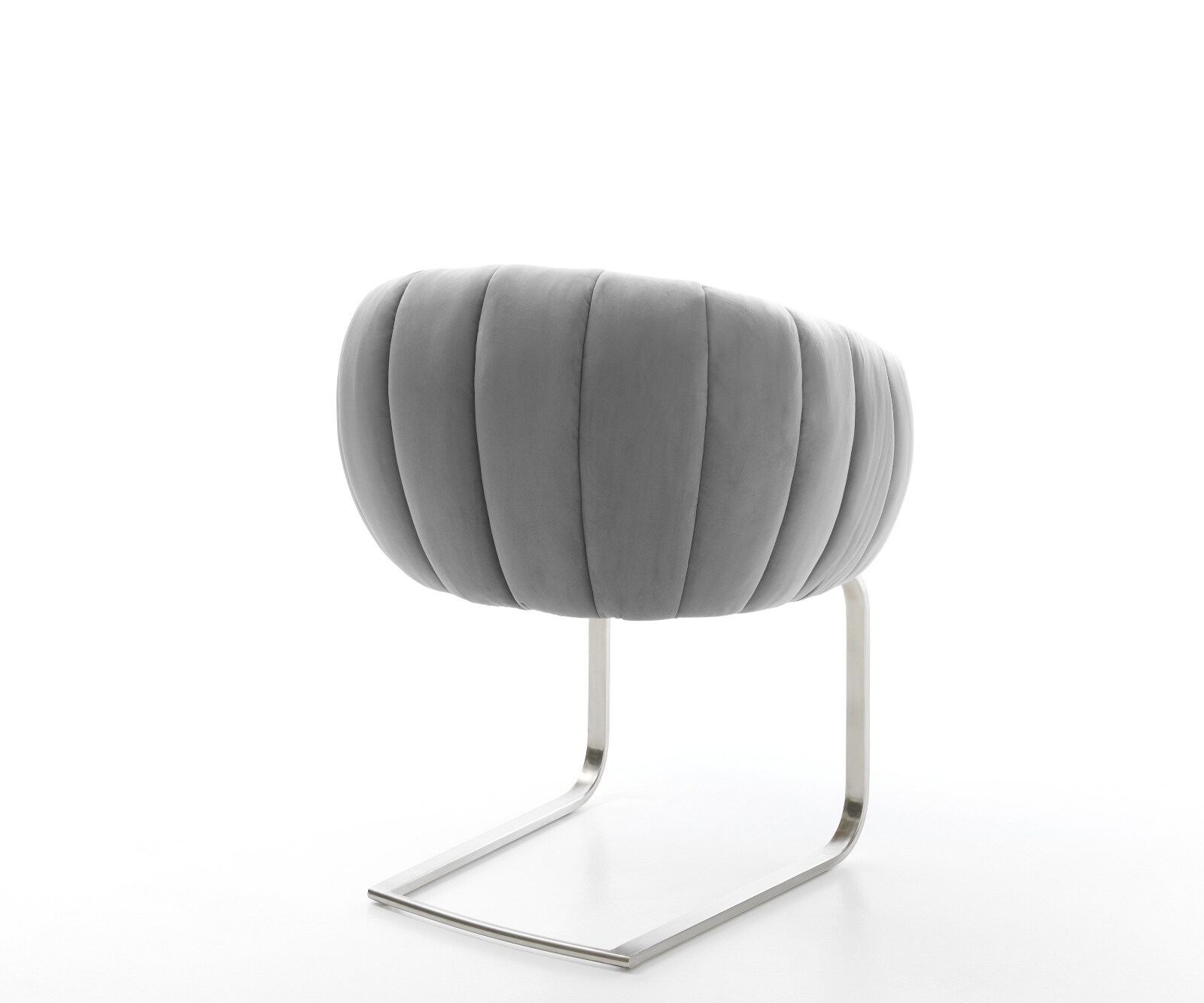 Freischwinger Jada-Flex Samt Grau Freischwinger flach Edelstahl Taschenfederkern 5