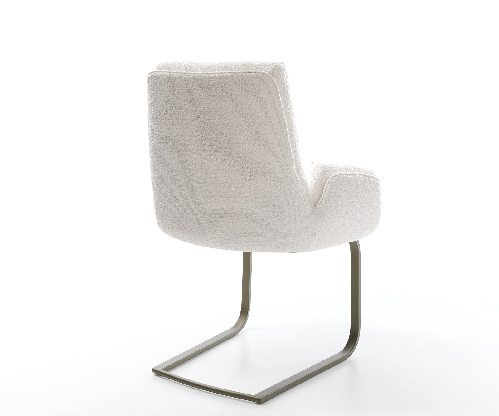 Freischwinger Clea-Flex Bouclé Creme-Weiß Freischwinger flach Effektfinish Titan 5