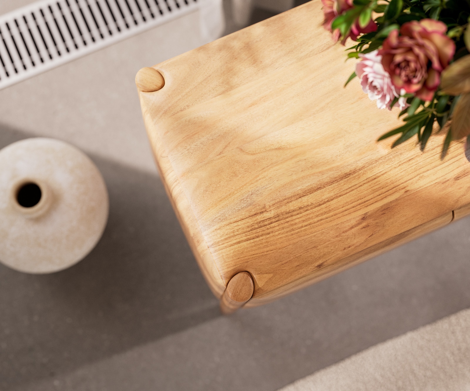 Lowboard Simcha 220 cm Akazie Natur 4 Türen 2 Schubladen 2 Lowboard Simcha 220 cm Akazie Natur 4 Türen 2 Schubladen 2