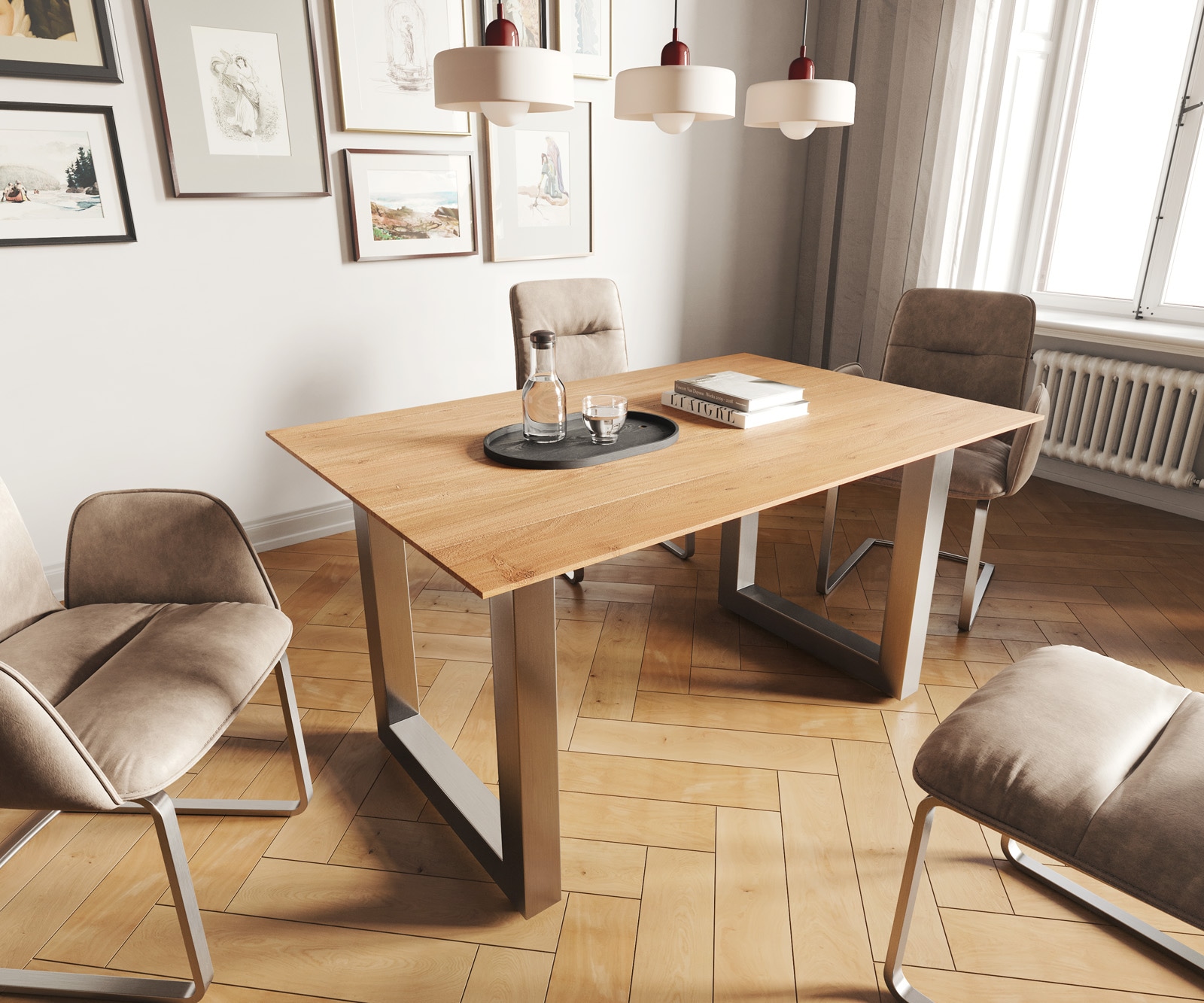 Esstisch Edge Massivholz Schweizer Kante Rechteck 5 Esstisch Edge Massivholz Schweizer Kante Rechteck 5