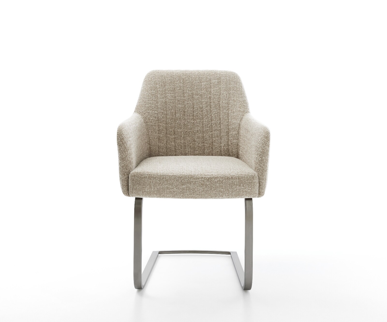 Freischwinger Greg-Flex Webstoff Soft Beige Freischwinger flach Graphit Taschenfederkern 2