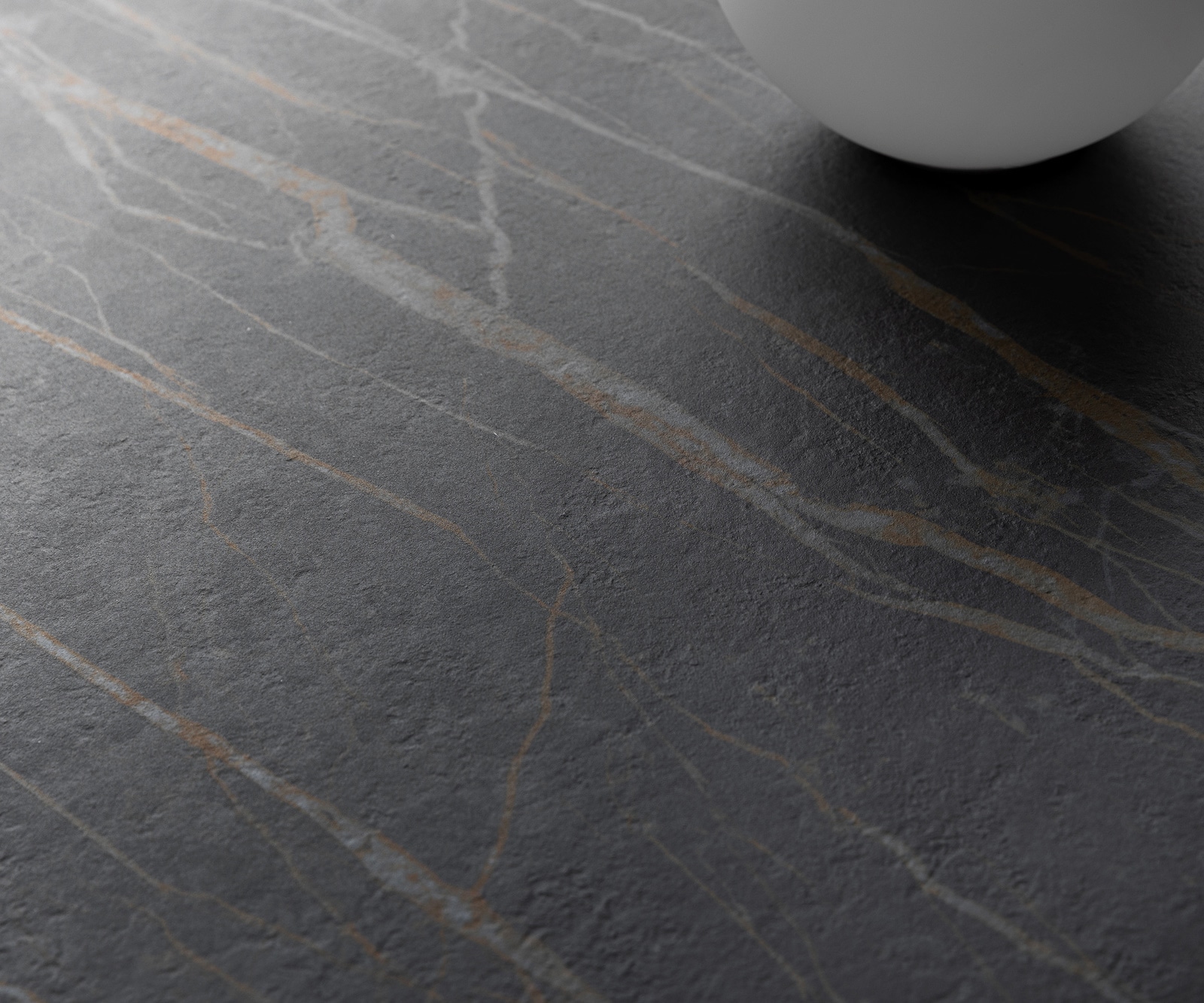 Couchtisch Edge Boot 90x90 cm Keramik Laminam® Noir Desir Braun Parabi Metall Schwarz 4