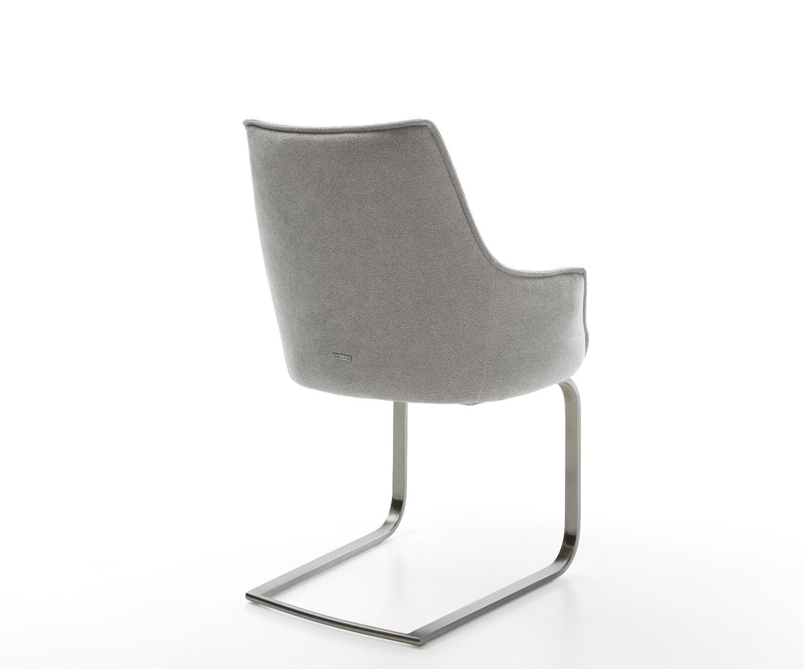 Freischwinger Alja-Flex mit Armlehnen Strukturstoff Soft Grau Freischwinger flach Graphit Taschenfederkern 4