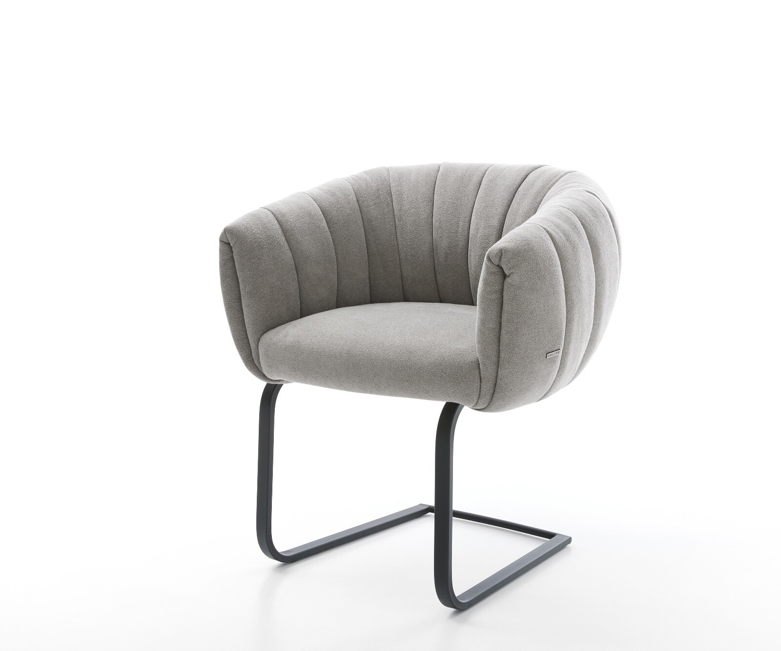 Freischwinger Jada-Flex Strukturstoff Soft Grau Freischwinger flach Schwarz Taschenfederkern