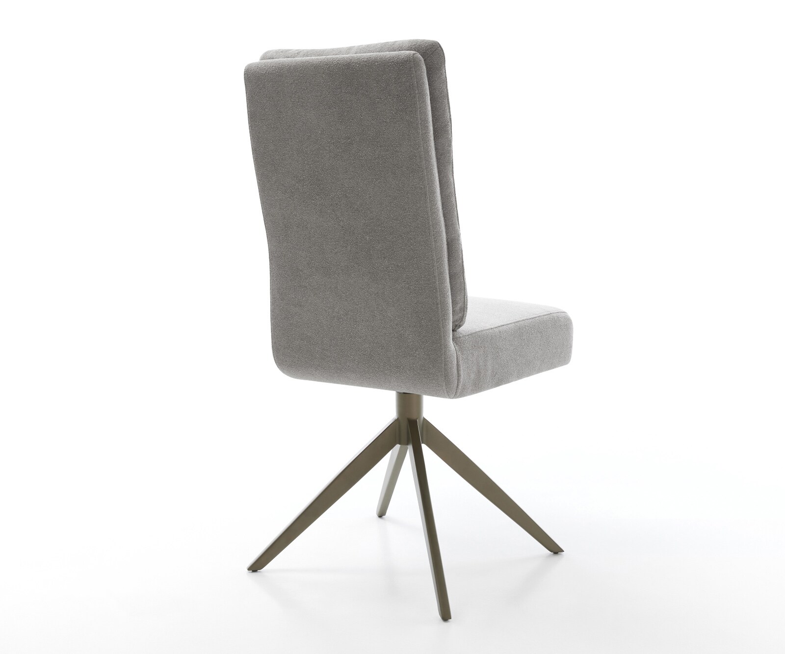 Drehstuhl Pela-Flex Strukturstoff Soft Grau Kreuzgestell breit Effektfinish Titan 360° drehbar Wippfunktion Taschenfederkern 3