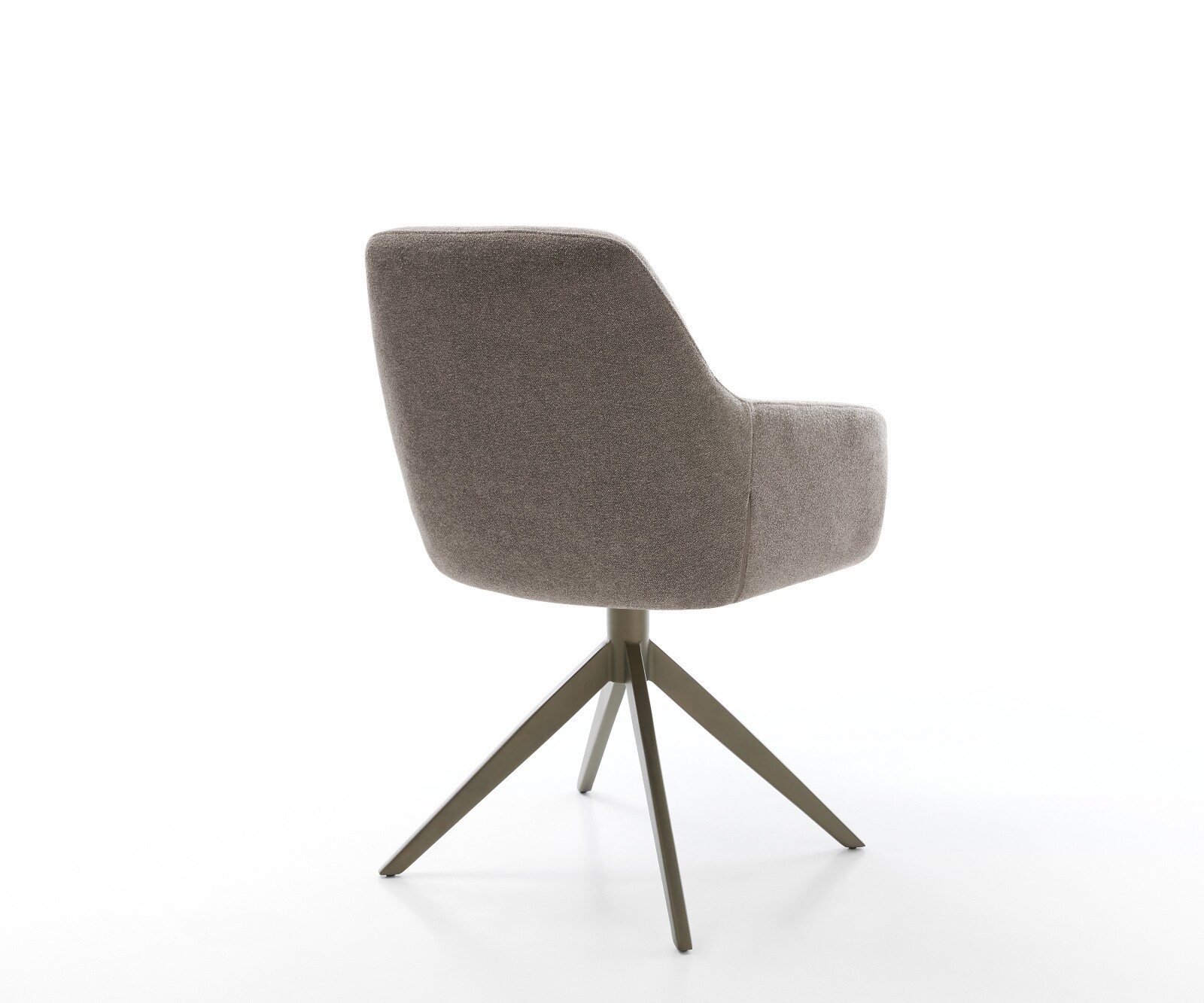 Drehstuhl Pejo-Flex Strukturstoff Soft Taupe Kreuzgestell breit Effektfinish Titan 360° drehbar Wippfunktion Taschenfederkern 4