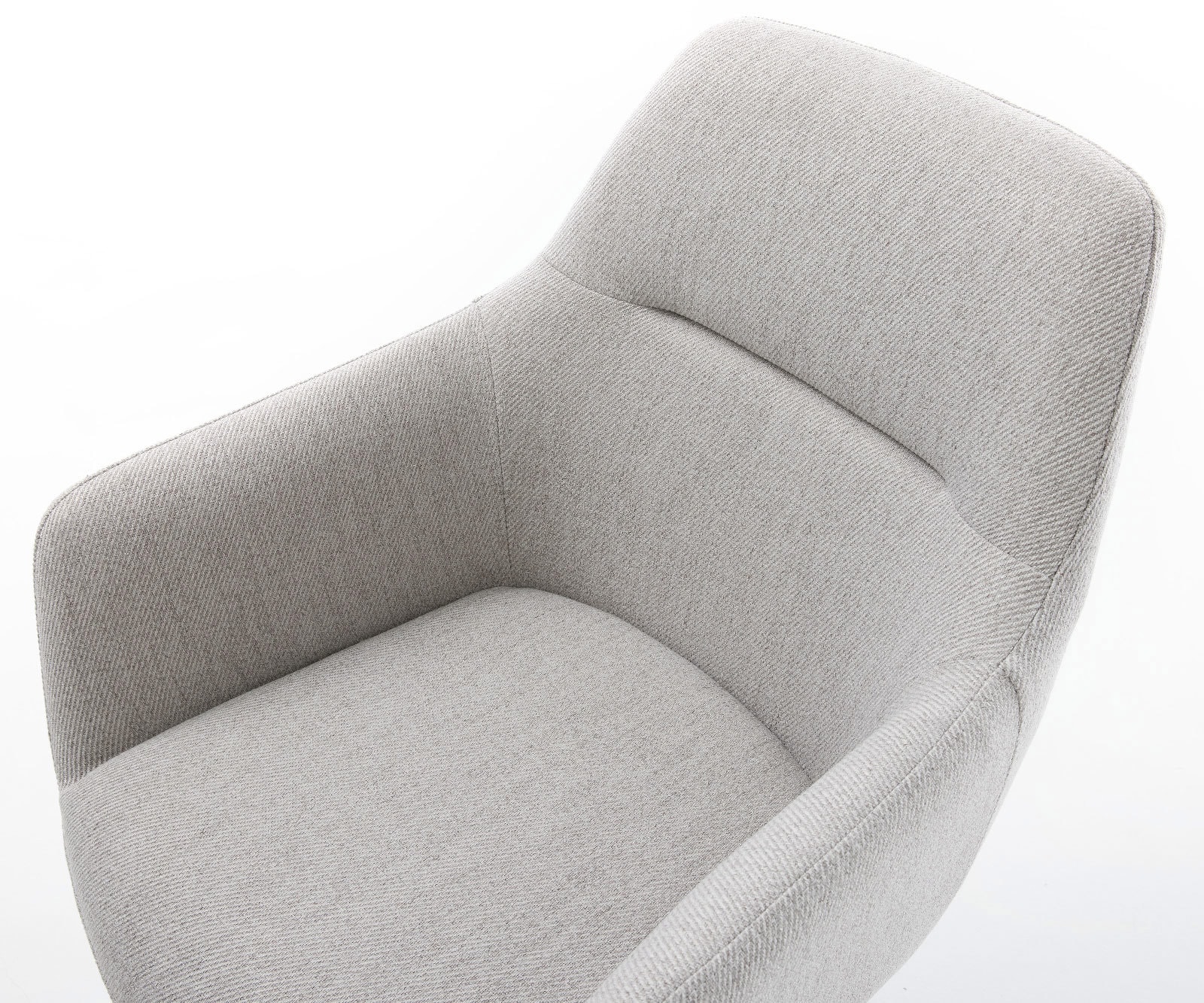 Esszimmerstuhl Pejo-Flex Stripes Hellgrau 4-Fuß konisch Edelstahl Taschenfederkern 4