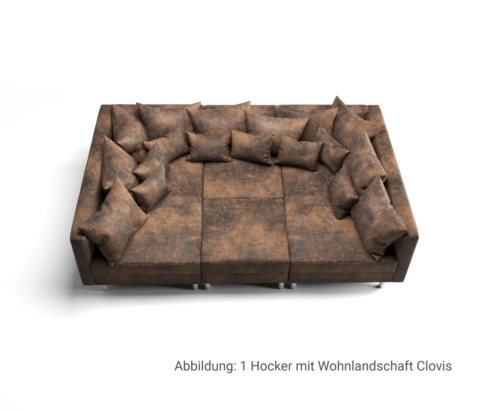 Hocker Clovis B98 x T83 Braun Modul Antik Optik 6