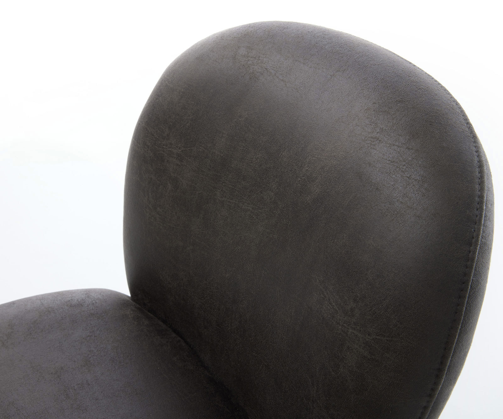 Drehstuhl Nube-Flex Mikrofaser Anthrazit Vintage Kreuzgestell breit Schwarz 360° drehbar Wippfunktion Taschenfederkern 3