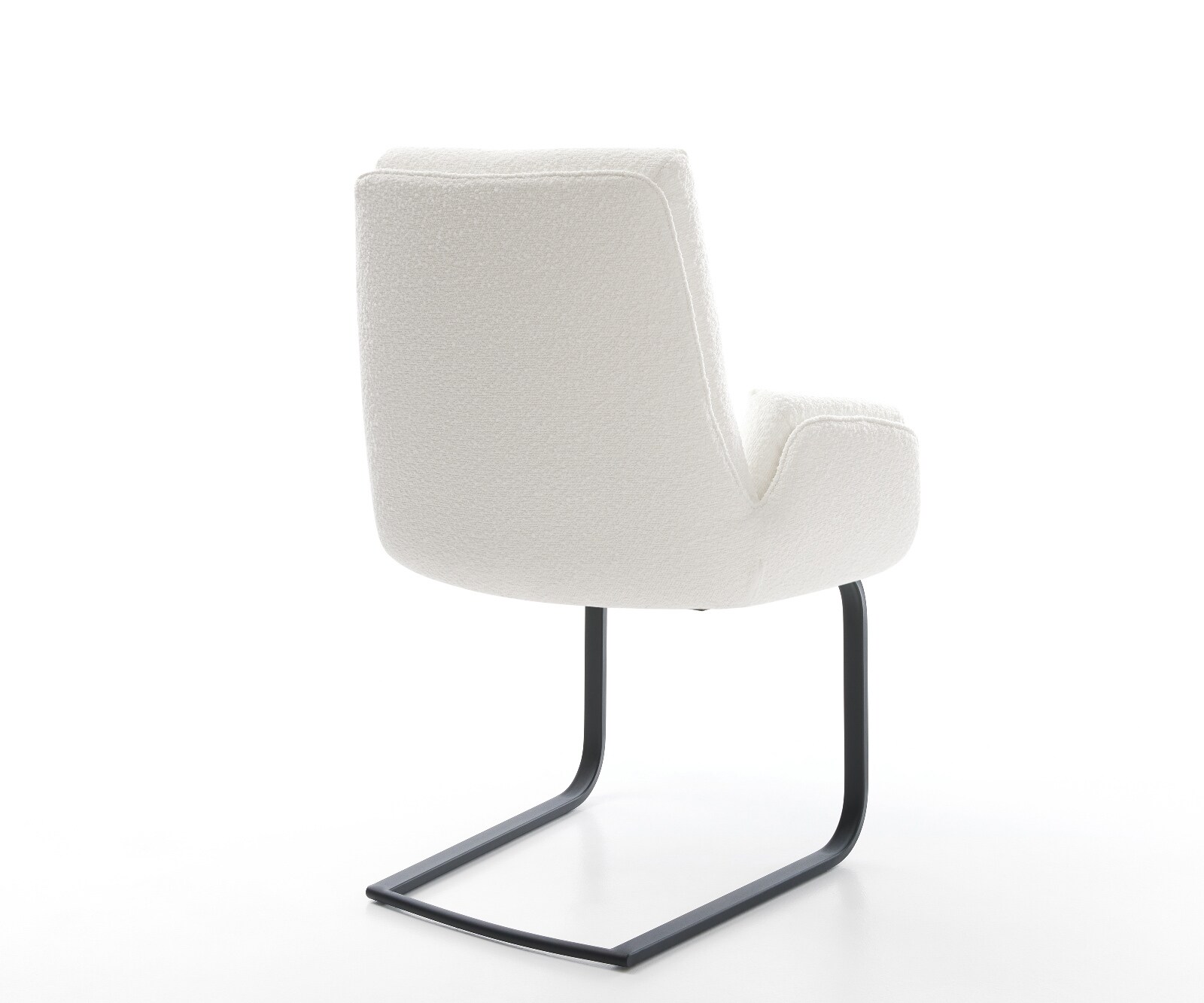 Freischwinger Clea-Flex Bouclé Creme-Weiß Freischwinger flach Schwarz 5
