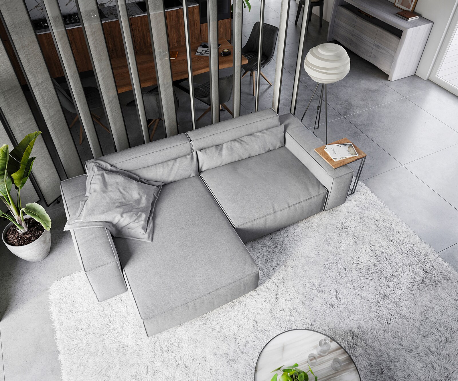 Ecksofa Sirpio XL 270x170 cm Mikrofaser Grau Recamiere variabel 3