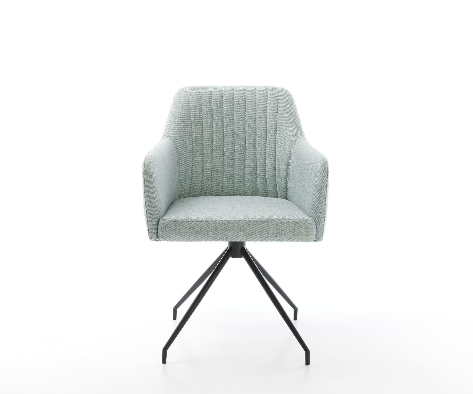 Drehstuhl Greg-Flex Stripes Mint Kreuzgestell konisch Schwarz 180° drehbar 1