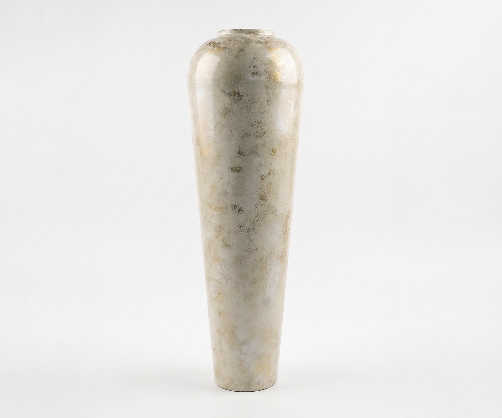 Vase Tavera B29 x T29 x H95 cm Metall Alabaster Gold Handgemacht