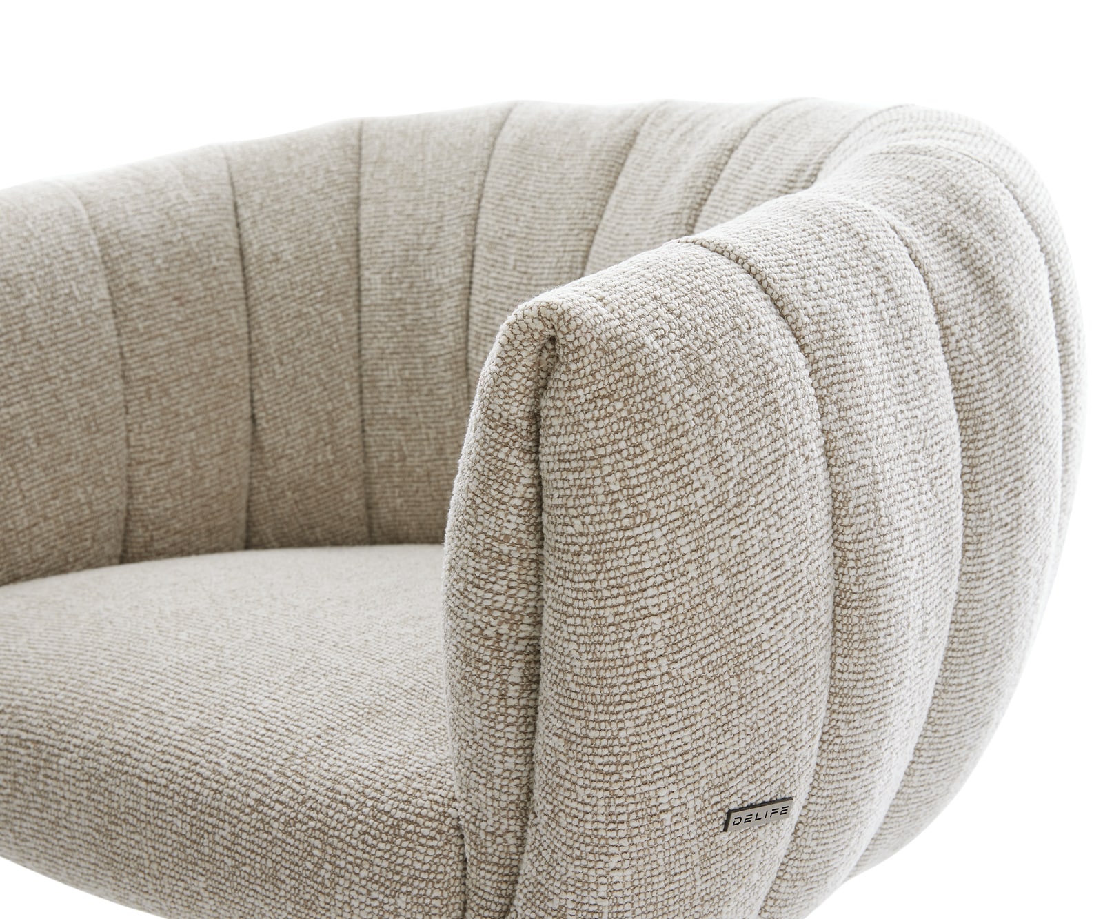 Esszimmerstuhl Jada-Flex Webstoff Soft Beige 4-Fuß konisch Schwarz Taschenfederkern 4