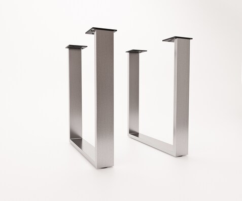 Tischgestell Edelstahl Schmal (2er-Set)