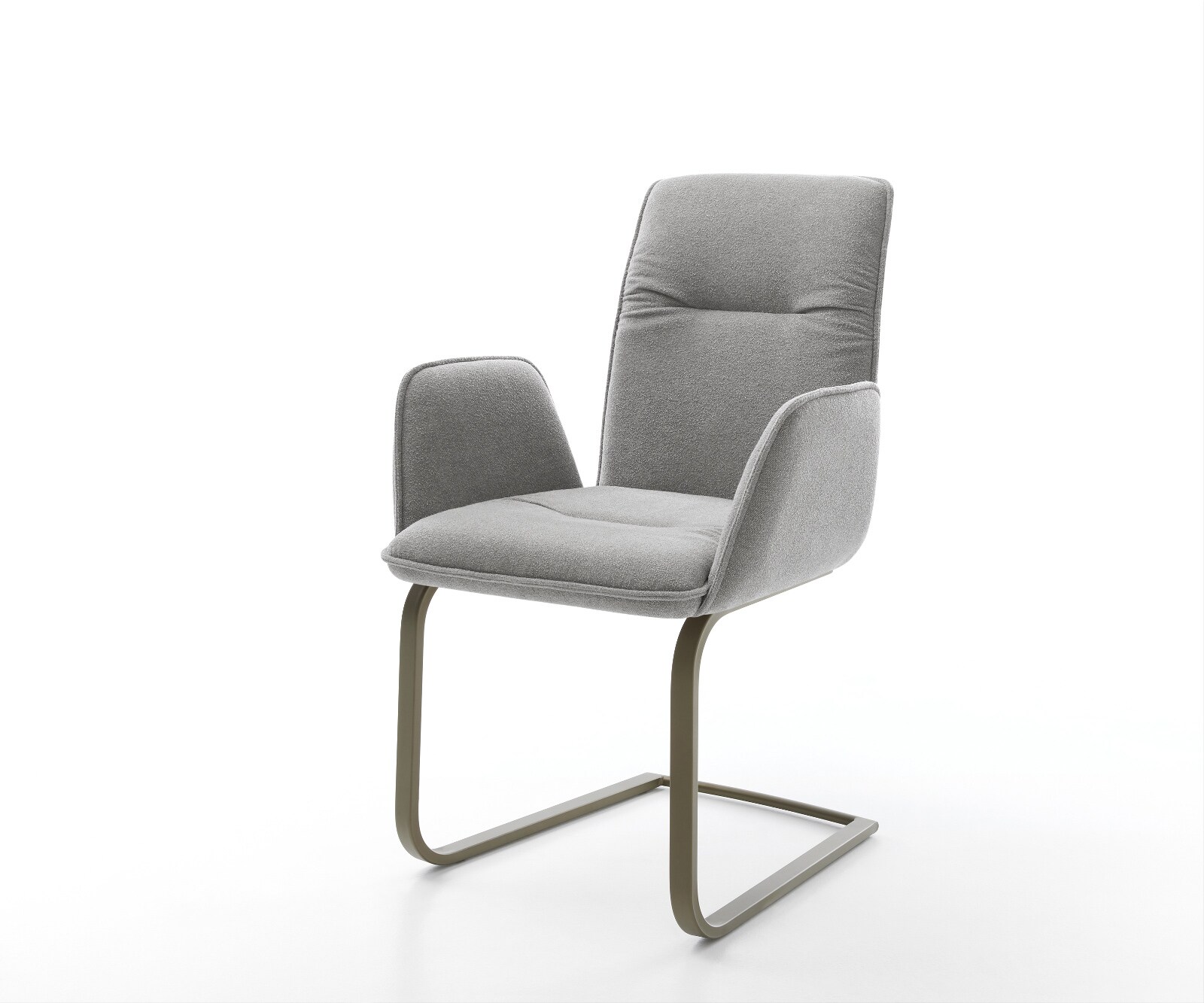 Freischwinger Vinja-Flex Strukturstoff Soft Grau Freischwinger flach Effektfinish Titan