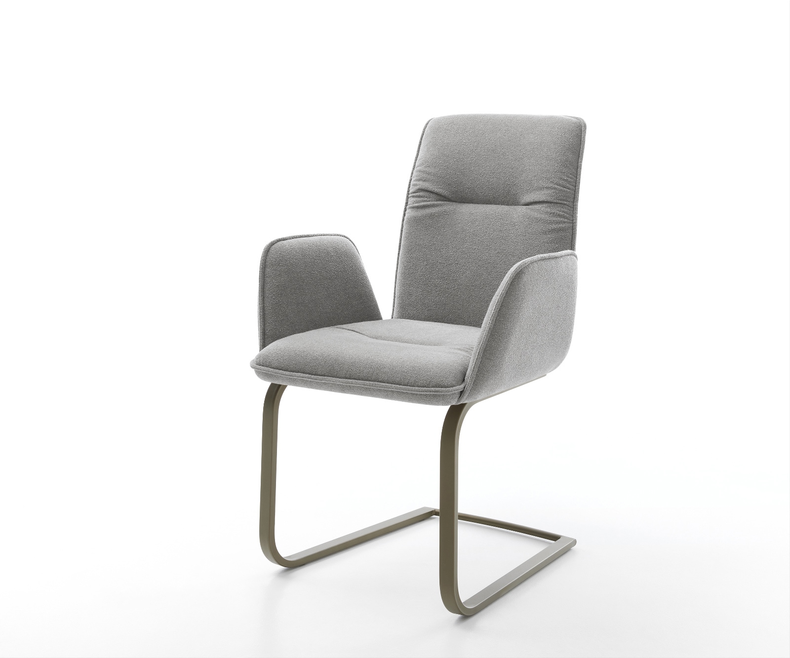 Freischwinger Vinja-Flex Strukturstoff Soft Grau Freischwinger flach Effektfinish Titan