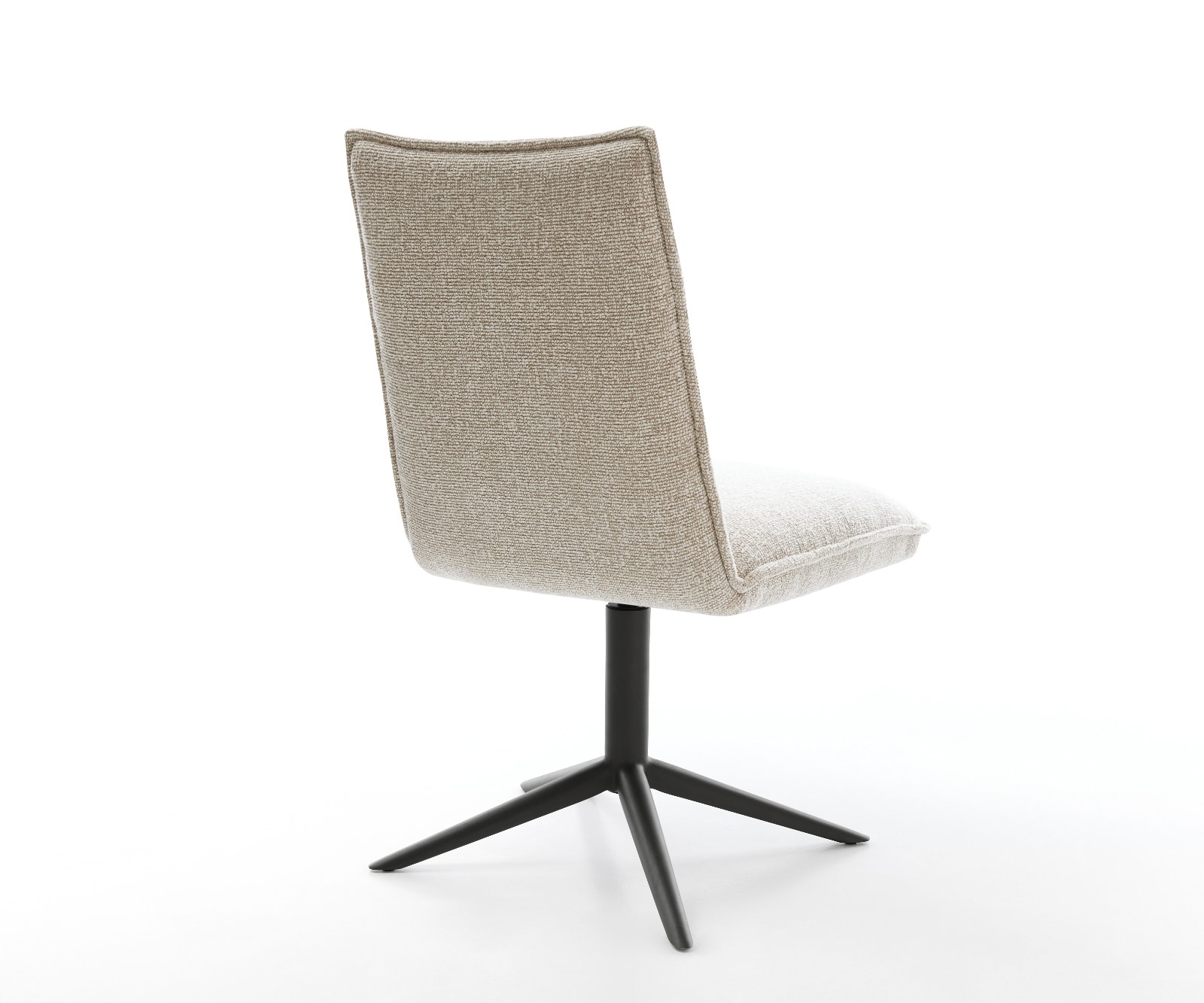 Drehstuhl Lelio-Flex Webstoff Soft Beige Fußkreuz Schwarz 360° drehbar Wippfunktion Taschenfederkern 4