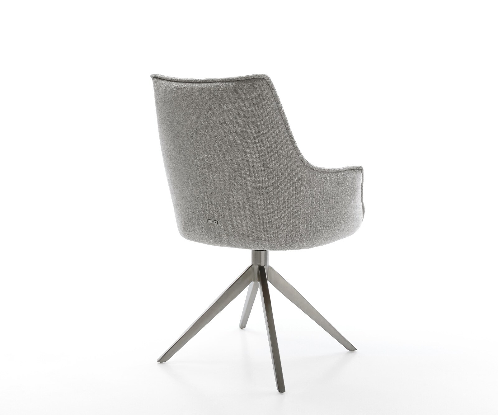 Drehstuhl Alja-Flex mit Armlehnen Strukturstoff Soft Grau Kreuzgestell breit Graphit 360° drehbar Wippfunktion Taschenfederkern 4